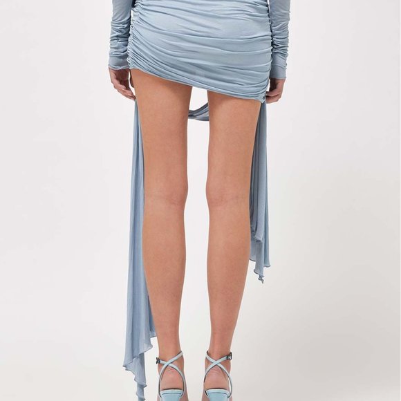 PLEATED MINI SKIRT IN JERSEY - Picture 3 of 4